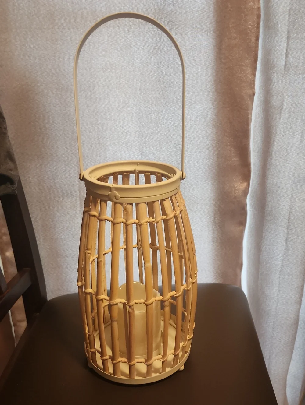 Cream Woven Lantern Candle Holder - Home Accents